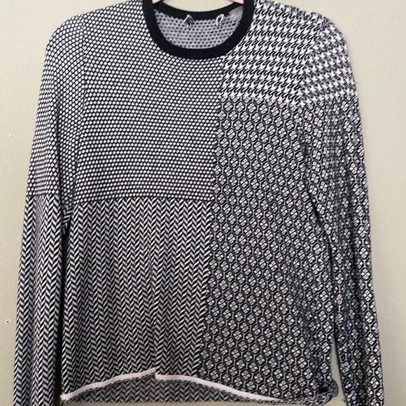 Equipment femme Black and white wool Sweater - Picture 1 of 5